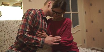 Lewd brunette lady bounces on big monster hard cock