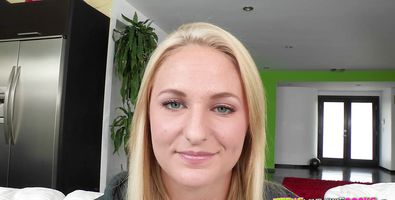 Delicious young blonde Payton Simmons is having a great time together with a man