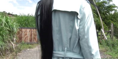 Stupendous busty darling Kathy Restrepo did her best to seduce and fuck man while no one is watching