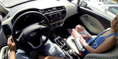 Worshipped blonde whore Dani Desire bangs sensually with her brutal stud