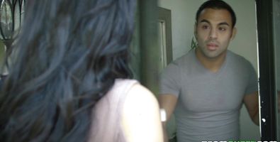 Shameless diva Evie Olson with large natural tits loves being pounded hard and fast