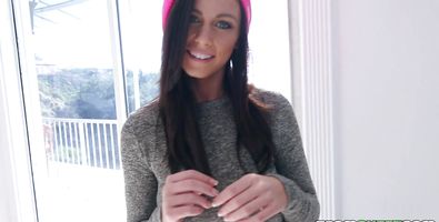 Seductive gal Whitney Westgate with big natural tits gets a rough doggy style screwing