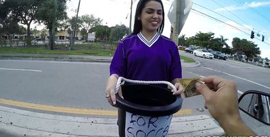 Wonderful latin girlfriend Ada Sanchez with large natural tits gets licked and fucked