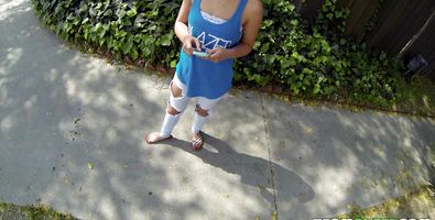 Voluptuous blonde Dani Desire got banged in a doggy style position while she was having sex