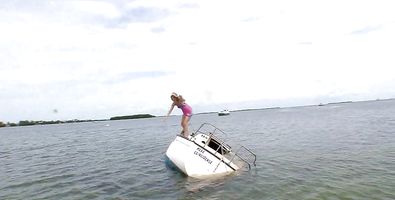 Charming blonde gf Ally Ann eagerly takes a ride with a male